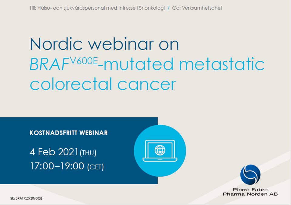 Nordic webinar on BRAFV600E-mutated metastatic colorectal cancer
