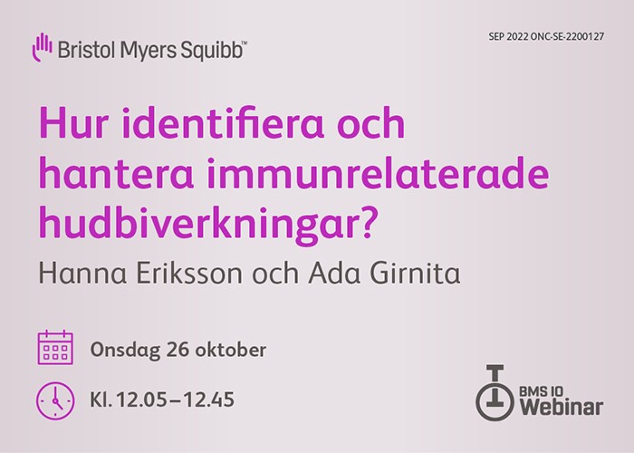 Hur identiﬁera och hantera immunrelaterade hudbiverkningar?